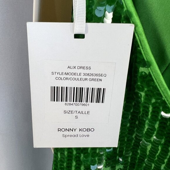 NWT Ronny Kobo Green Sequin Alix Maxi Dress $578 - Picture 11 of 13